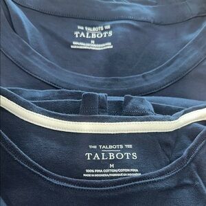 Two Classic Navy tee fromTalbots NWOT